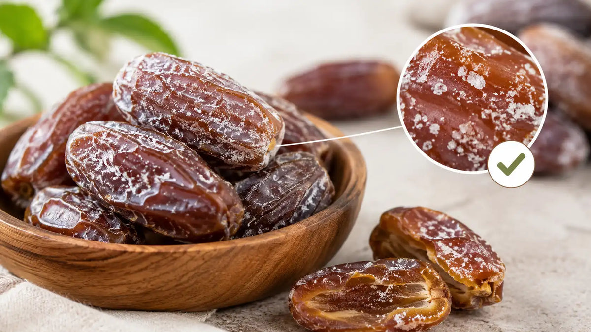 White Spots on Dates: Sugar Crystals, Not Mould